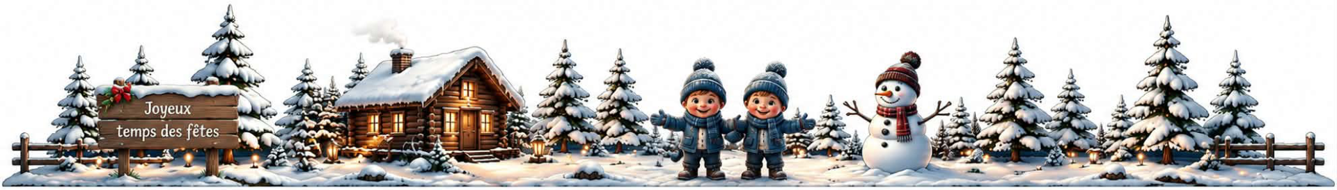 Barre séparateur Noël les jumeaux