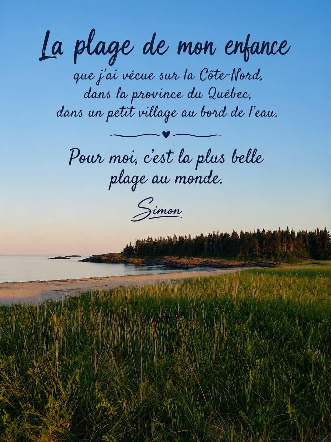 La plage de mon enfance
