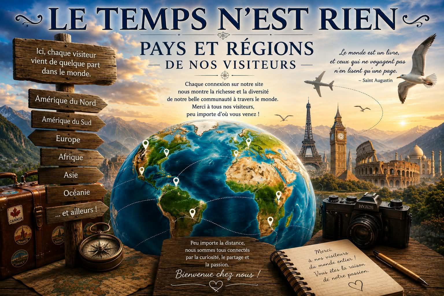 Pays visiteurs