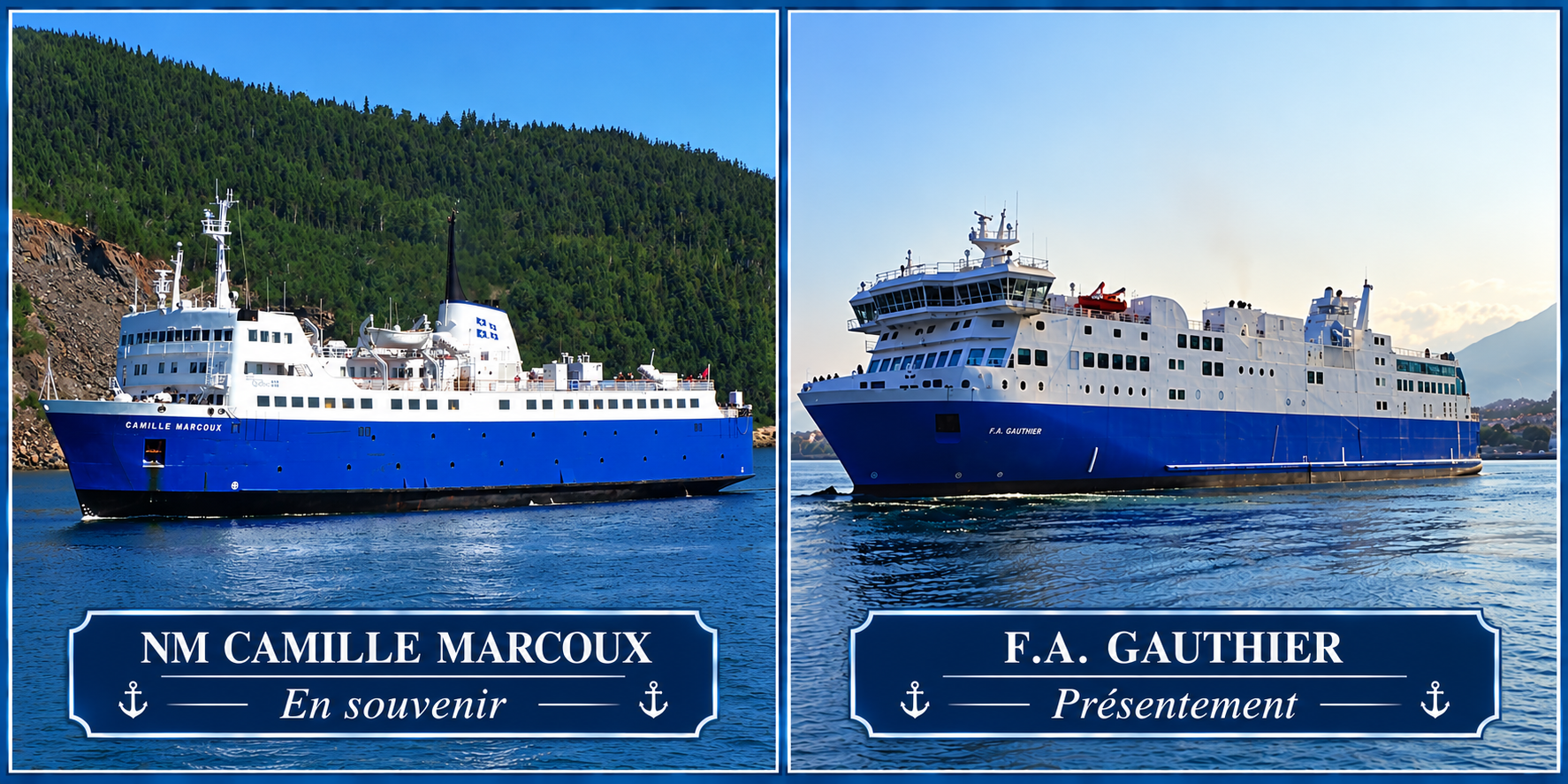 Bateau traversier Camille Marcoux et Gauthier