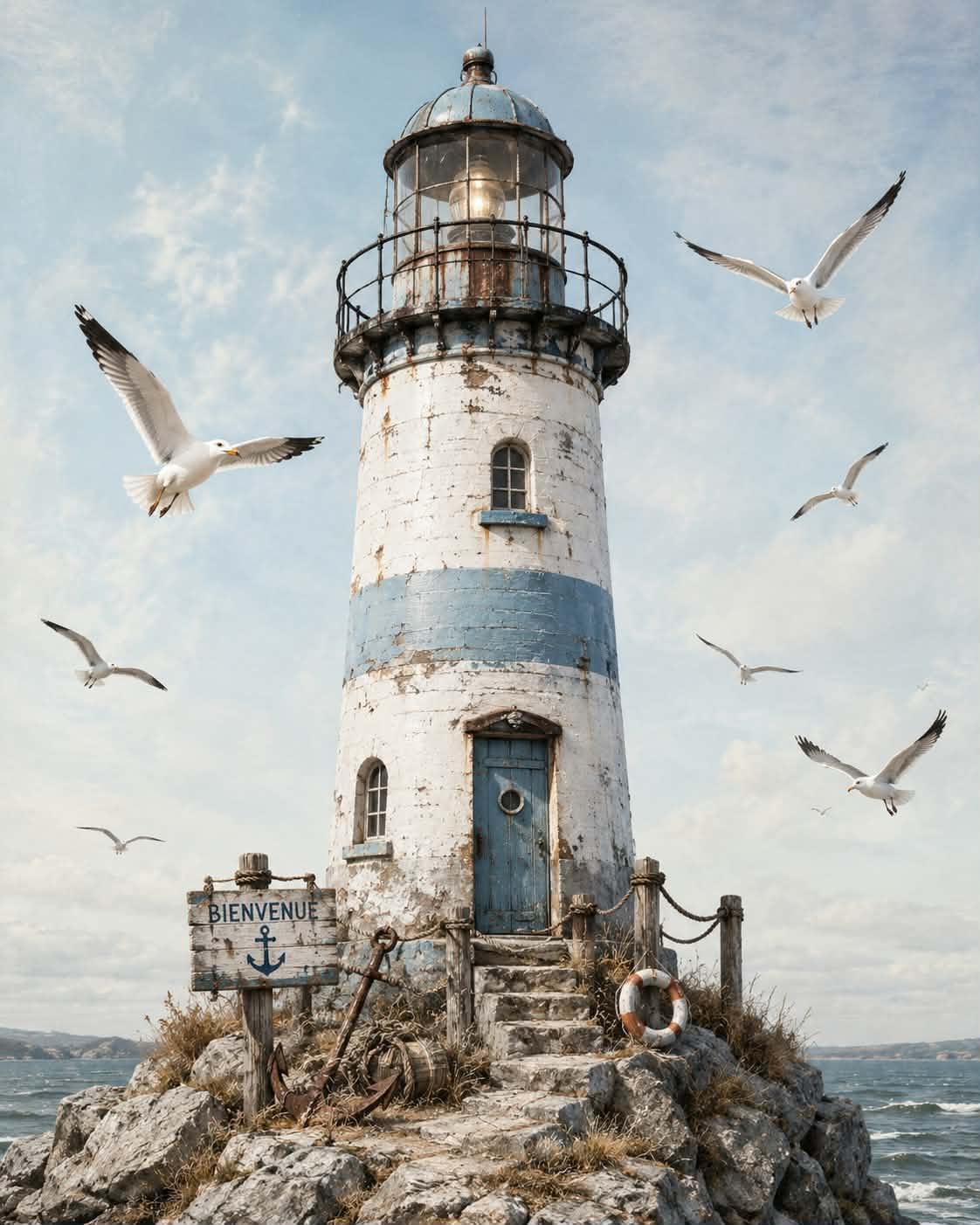 Phare et Goélands
