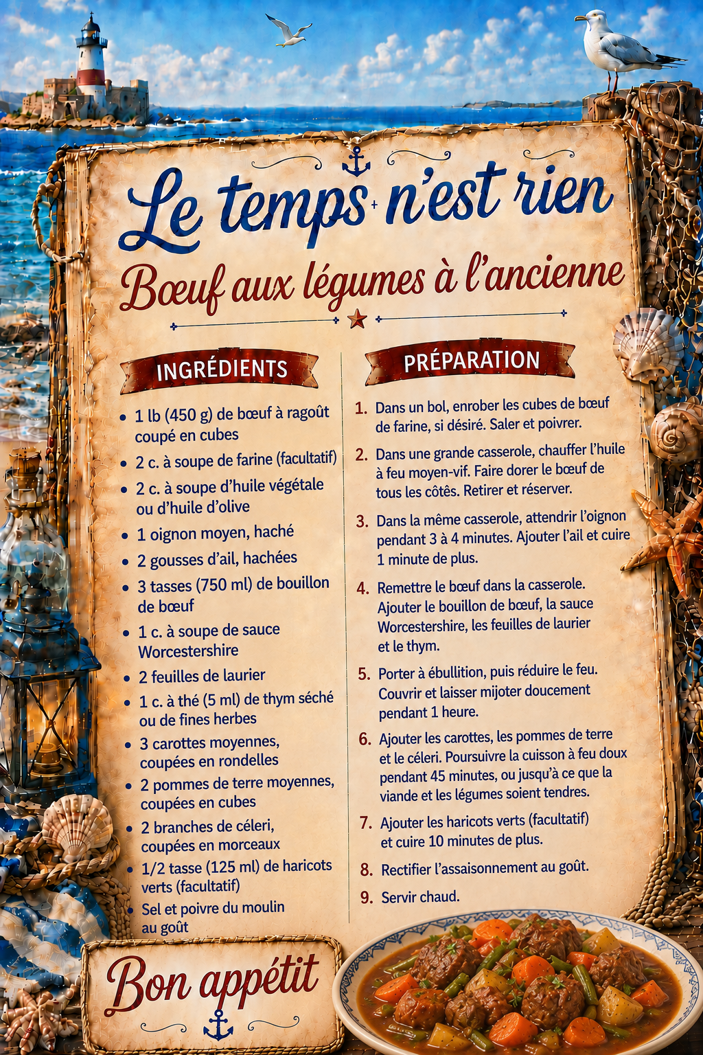 Recette boeuf aux legumes a l ancienne