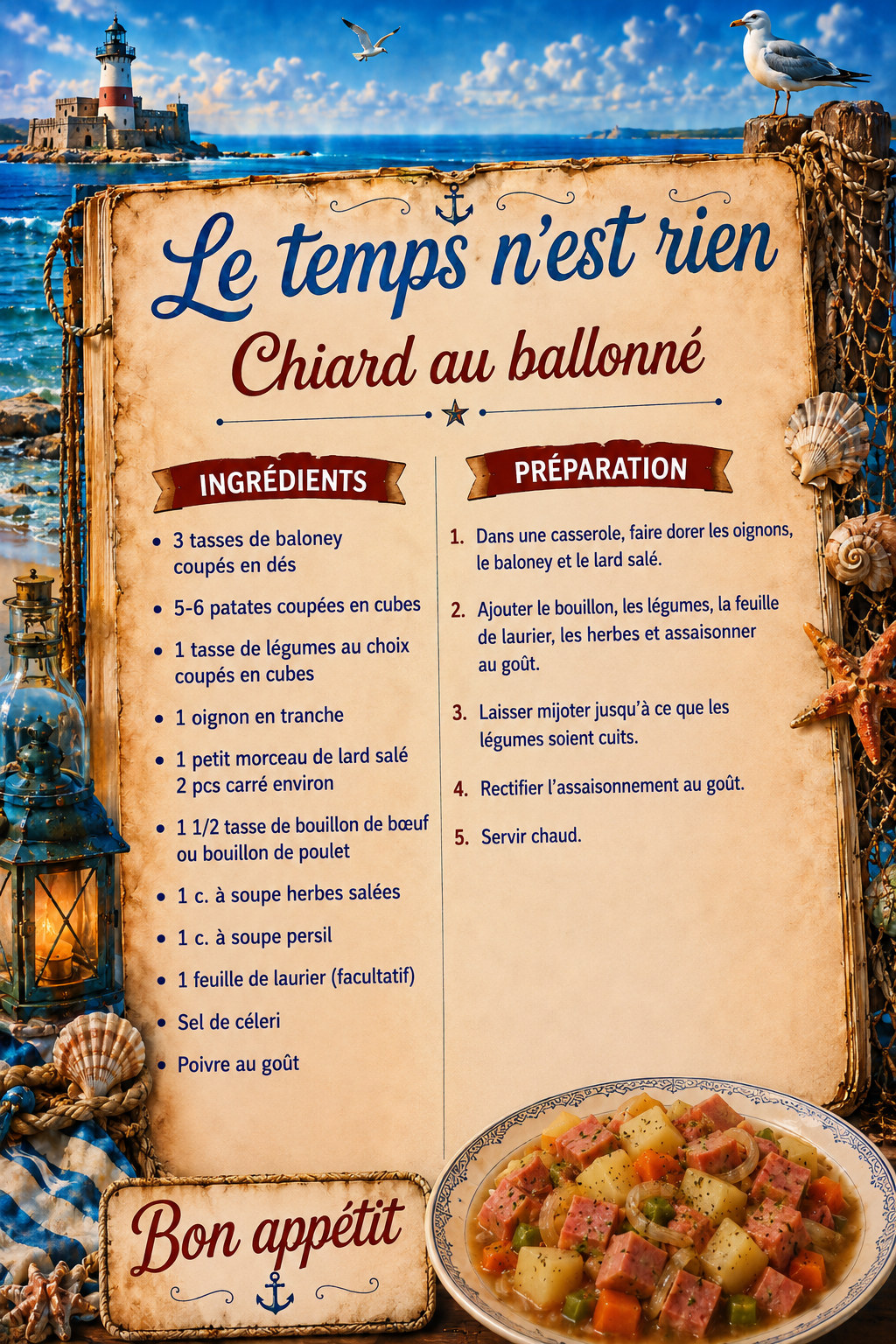 Recette chiard au baloney