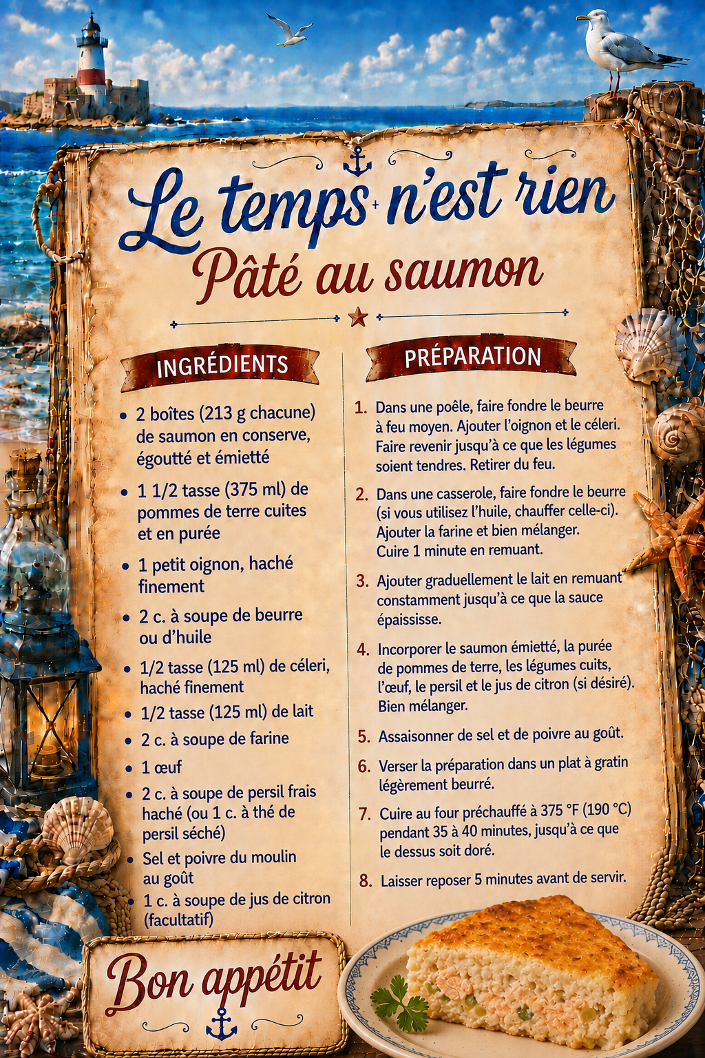 Recette pate au saumon