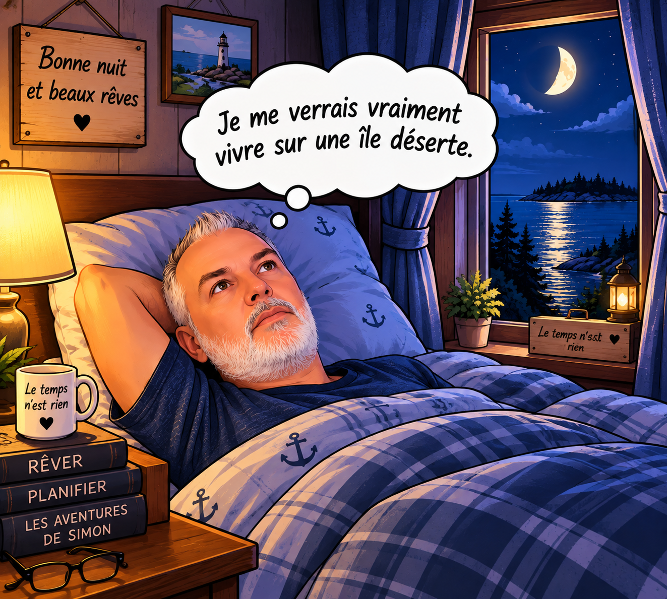 Simon dans ses pensees