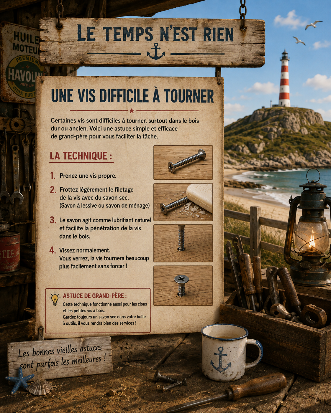 Une vis difficile a tourner